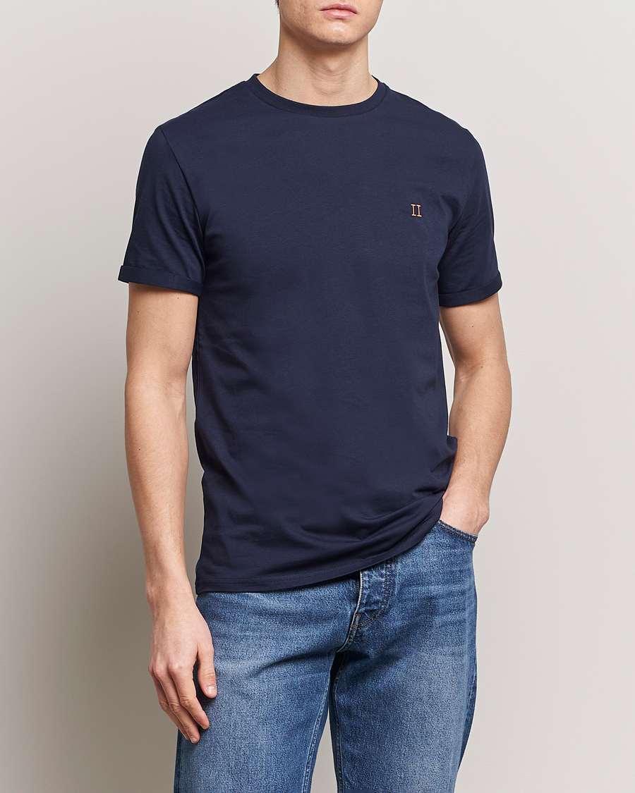 Men | New Brands | LES DEUX | Nørregaard Cotton T-Shirt Navy