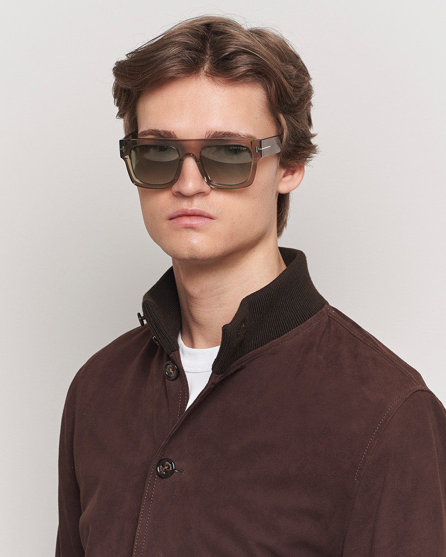Herr | Solglasögon | Tom Ford | Fausto FT0711 Sunglasses Brown/Green