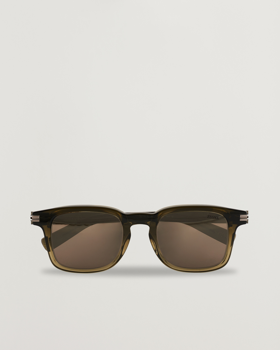 Men | Sunglasses | Zegna | EZ0230 Sunglasses Dark Green/Roviex