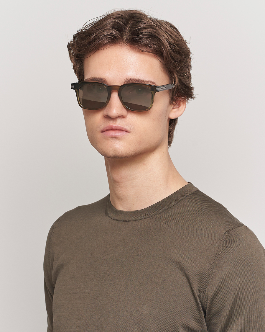 Men | Sunglasses | Zegna | EZ0230 Sunglasses Dark Green/Roviex