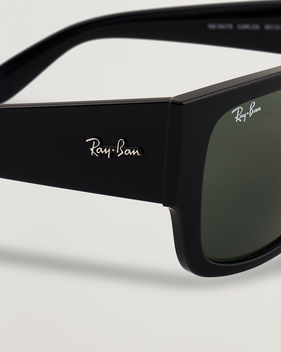 Men | Sunglasses | Ray-Ban | Carlos Sunglasses Black/Crystal Green