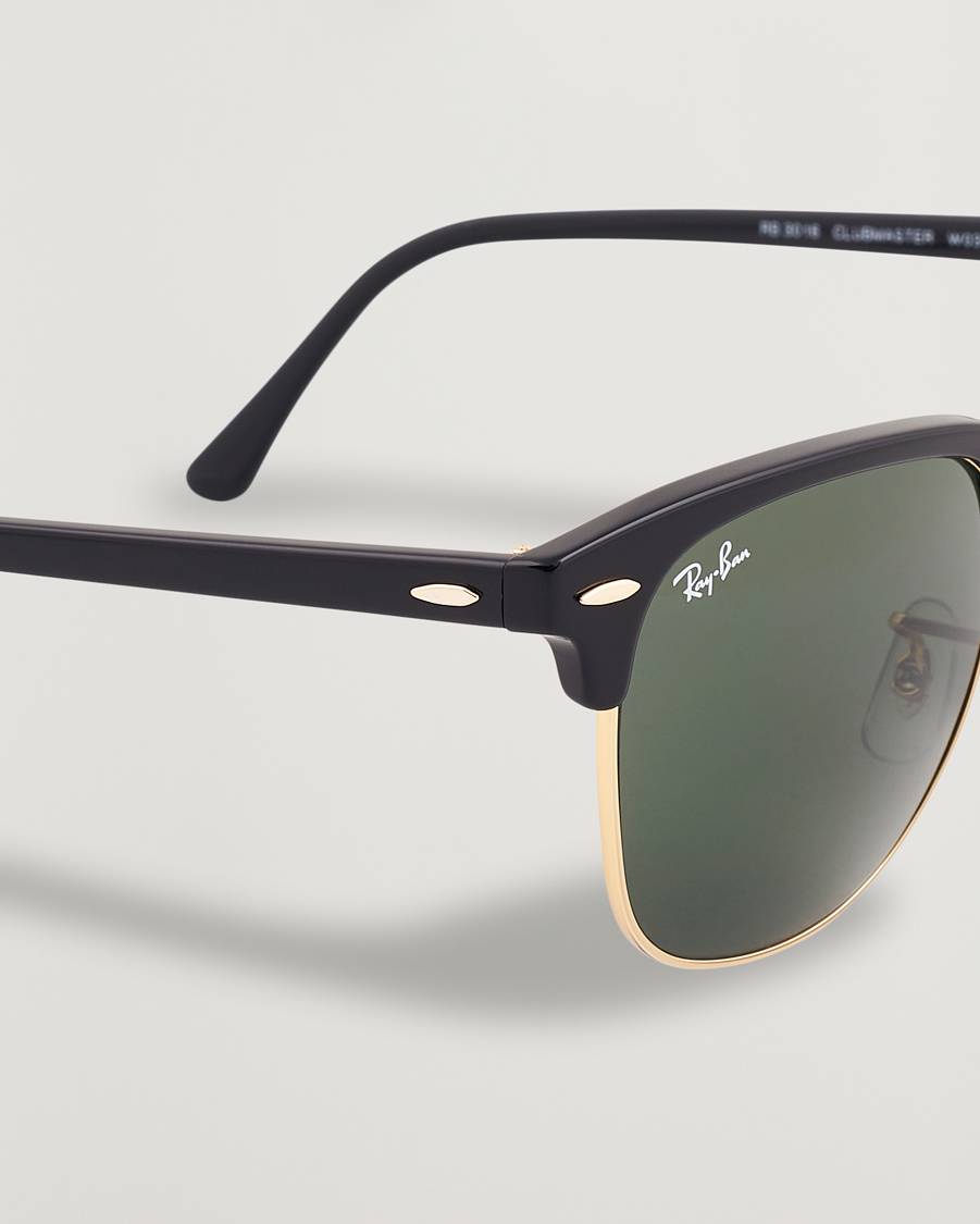 Men | Sunglasses | Ray-Ban | Clubmaster Sunglasses Ebony/Crystal Green