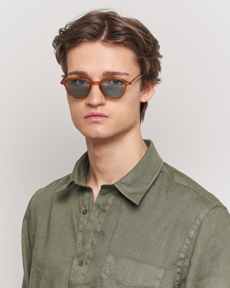Men | Sunglasses | Garrett Leight | Gilbert 46 Sunglasses Light Brown