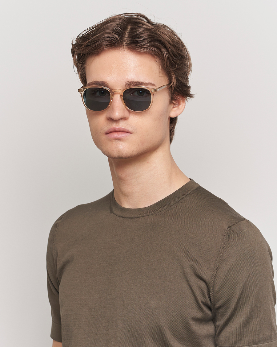 Men | Sunglasses | Garrett Leight | Kinney 49 Sunglasses Transparent/Blue