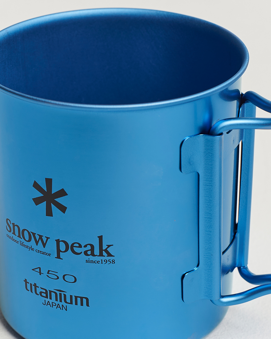 Men | Outdoor living | Snow Peak | Single Wall Mug 450 Blue Titanium