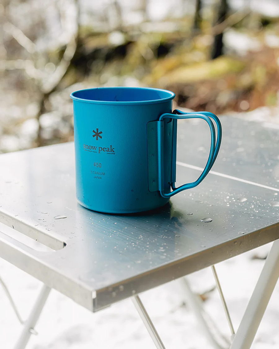 Men | Outdoor living | Snow Peak | Single Wall Mug 450 Blue Titanium