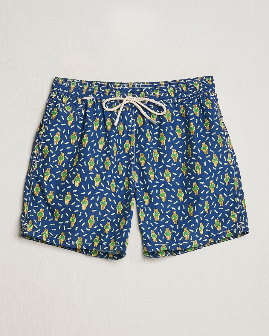 Men | Swimwear | MC2 Saint Barth | Printed Swim Shorts Hour Money