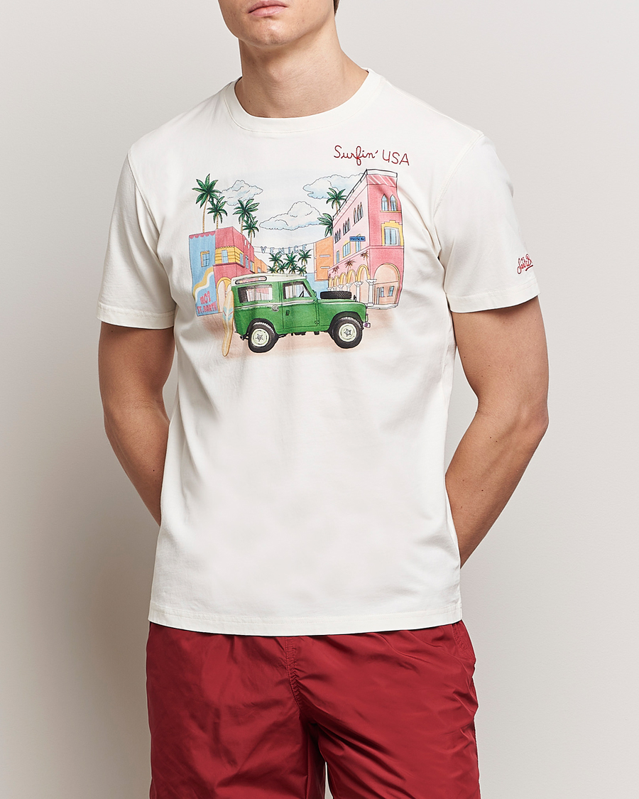 Mies |  | MC2 Saint Barth | Printed Cotton T-Shirt Surfing USA