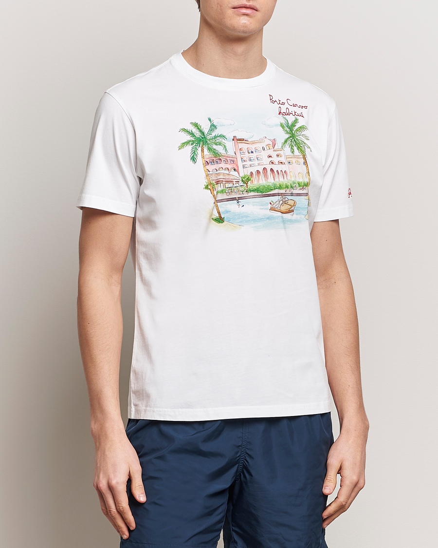 Herr | Nya varumärken | MC2 Saint Barth | Printed Cotton T-Shirt Porto Cervo