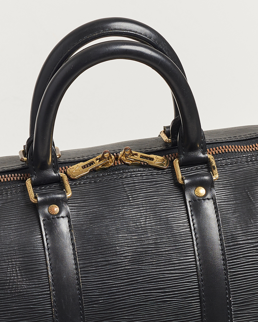 Men | Louis Vuitton Pre-Owned Keepall 45 EPI Leather Bag Black | Louis Vuitton Pre-Owned | Keepall 45 EPI Leather Bag Black