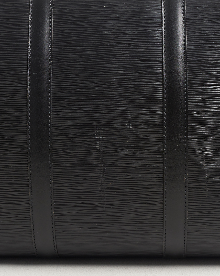 Men | Louis Vuitton Pre-Owned Keepall 50 EPI Leather Bag Black | Louis Vuitton Pre-Owned | Keepall 50 EPI Leather Bag Black