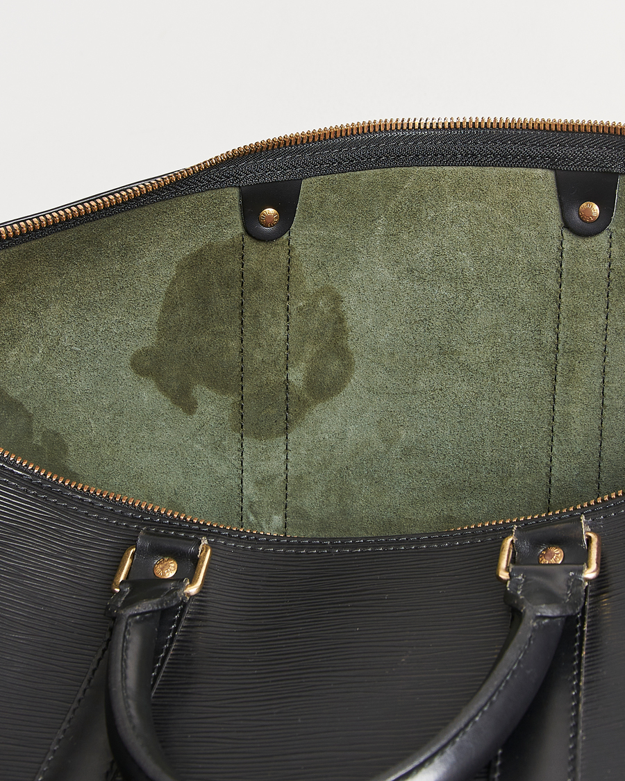 Men | Louis Vuitton Pre-Owned Keepall 50 EPI Leather Bag Black | Louis Vuitton Pre-Owned | Keepall 50 EPI Leather Bag Black