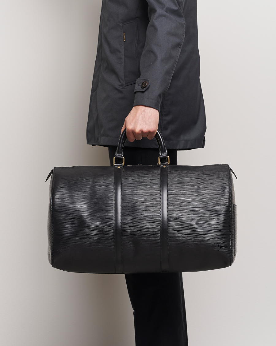 Herren |  | Louis Vuitton Pre-Owned | Keepall 50 EPI Leather Bag Black