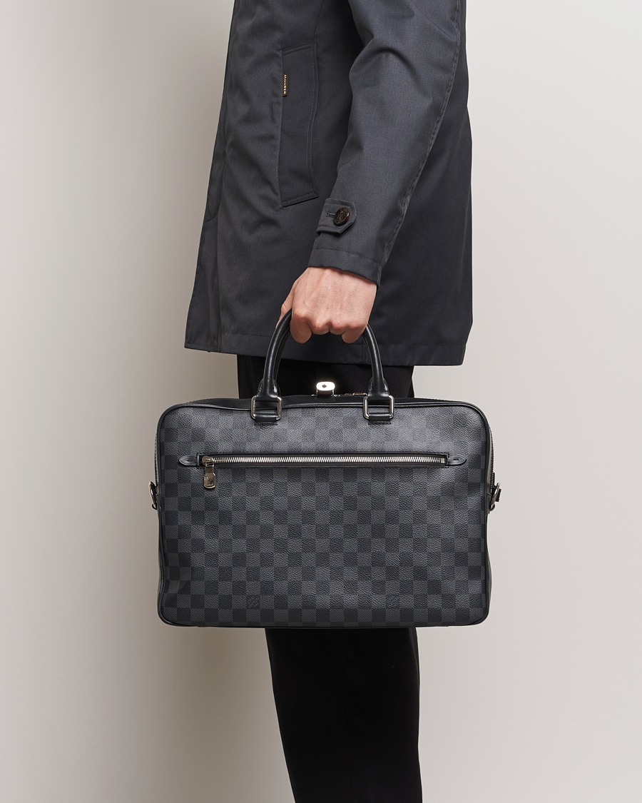 Men | Louis Vuitton Pre-Owned Porte Document Business Damier Graphite | Louis Vuitton Pre-Owned | Porte Document Business Damier Graphite