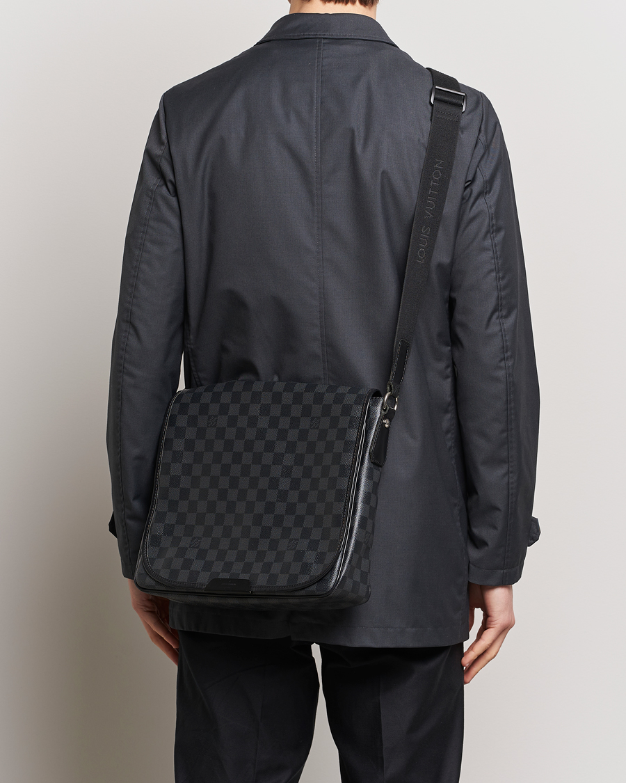 Men | Pre-owned Accessories | Louis Vuitton Pre-Owned | Daniel MM Satchel Leather Bag Damier Graphite