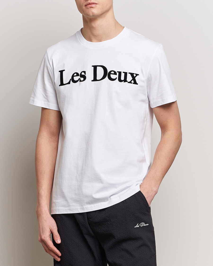 Mies |  | LES DEUX | Charles Logo T-Shirt Wihte