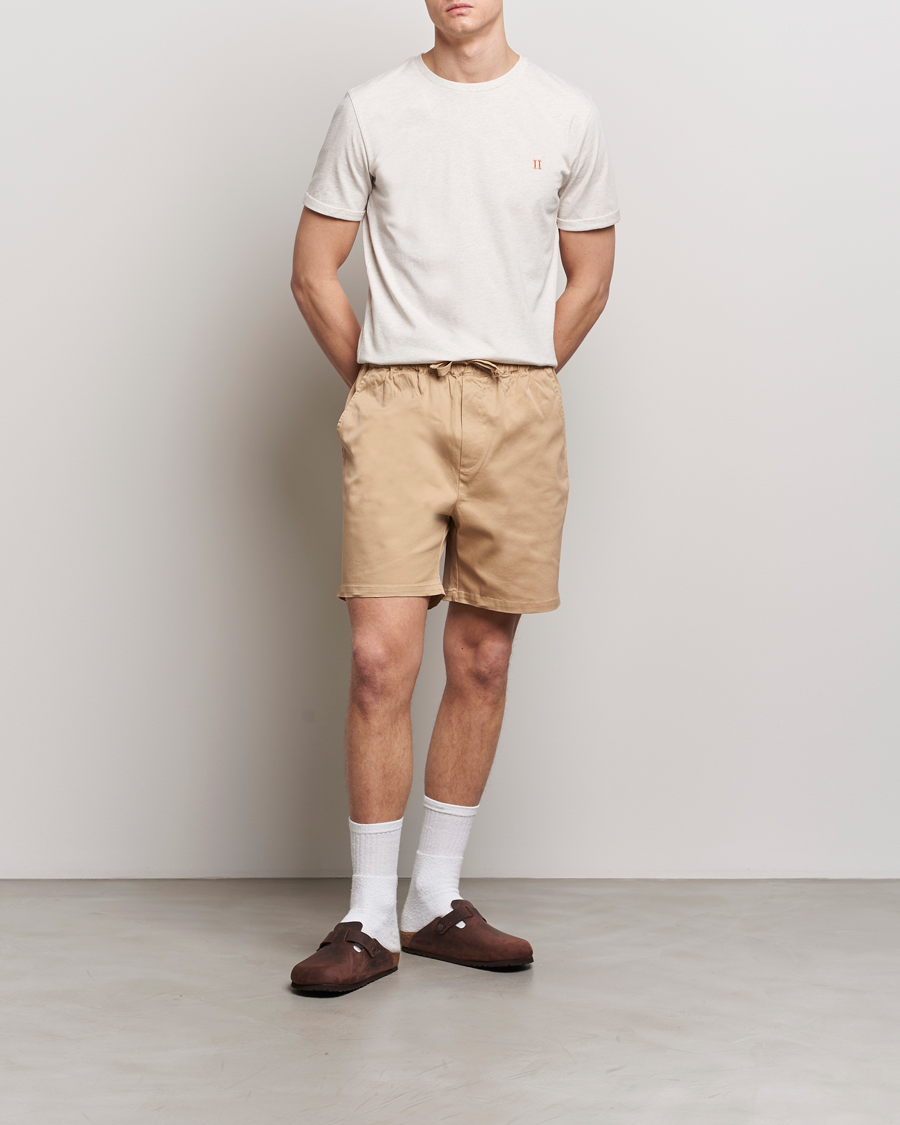 Men | T-Shirts | LES DEUX | Nørregaard Cotton T-Shirt Ivory Melange
