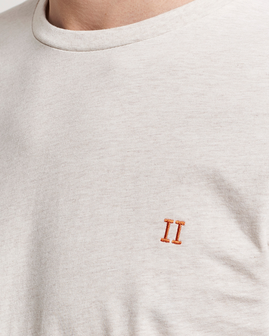 Men | T-Shirts | LES DEUX | Nørregaard Cotton T-Shirt Ivory Melange