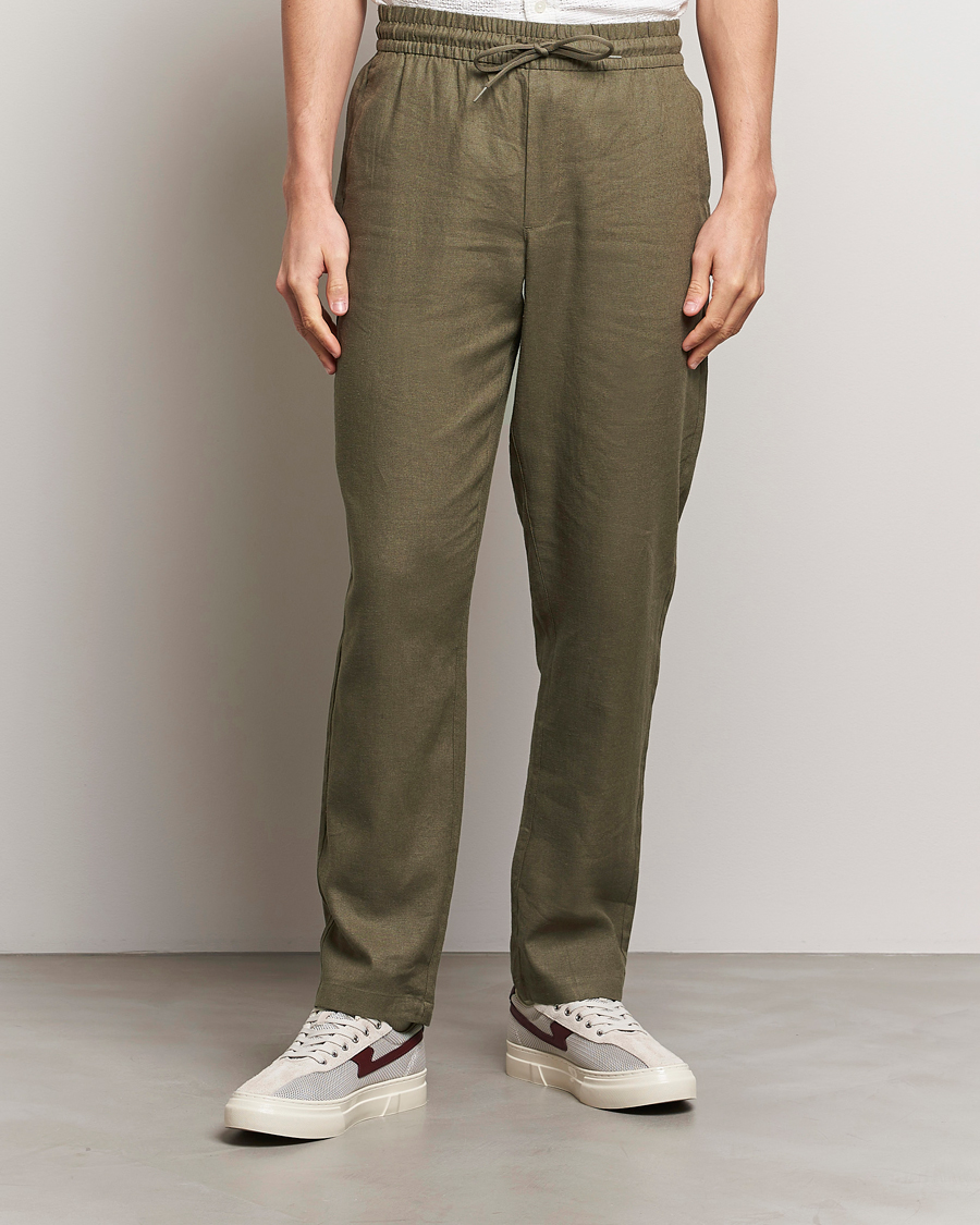 Men | Linen Trousers | LES DEUX | Patrick Linen Pants Bungee Cord