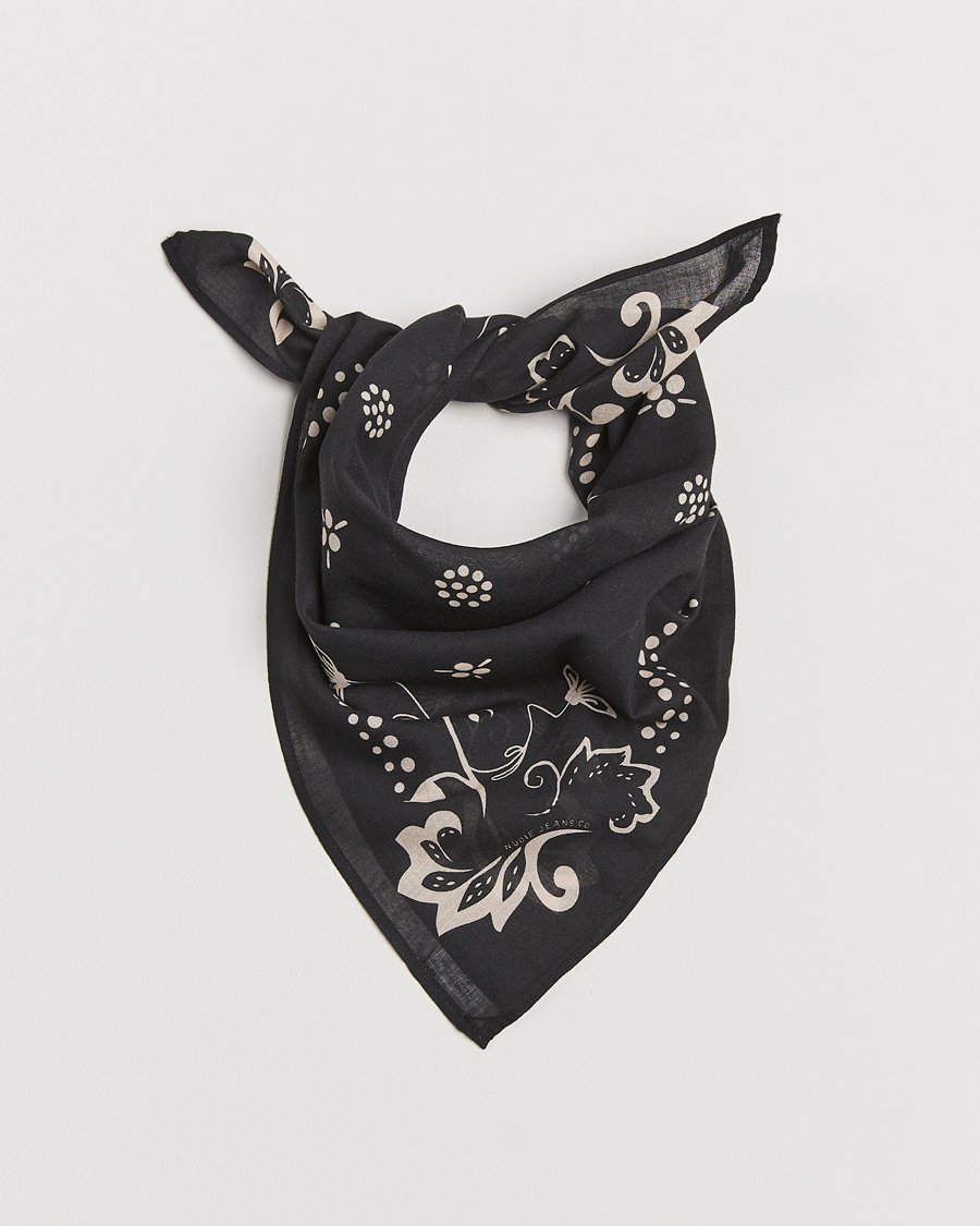 Men | Nudie Jeans Ingrid Ornament Bandana Black | Nudie Jeans | Ingrid Ornament Bandana Black