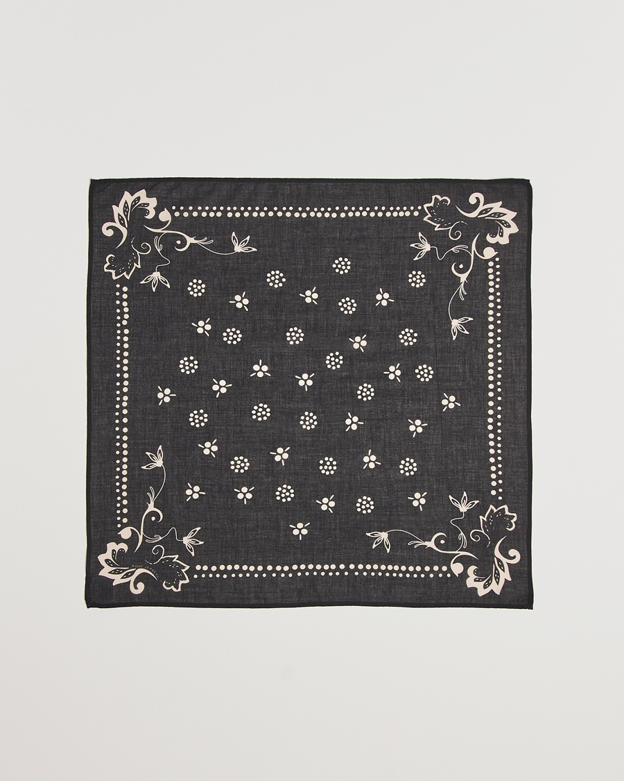 Men | Nudie Jeans Ingrid Ornament Bandana Black | Nudie Jeans | Ingrid Ornament Bandana Black