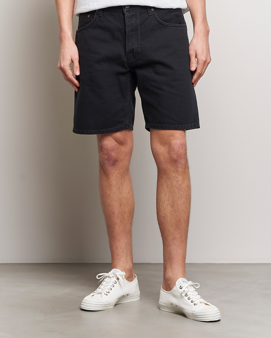 Men | Shorts | Nudie Jeans | Seth Denim Shorts Aged Black