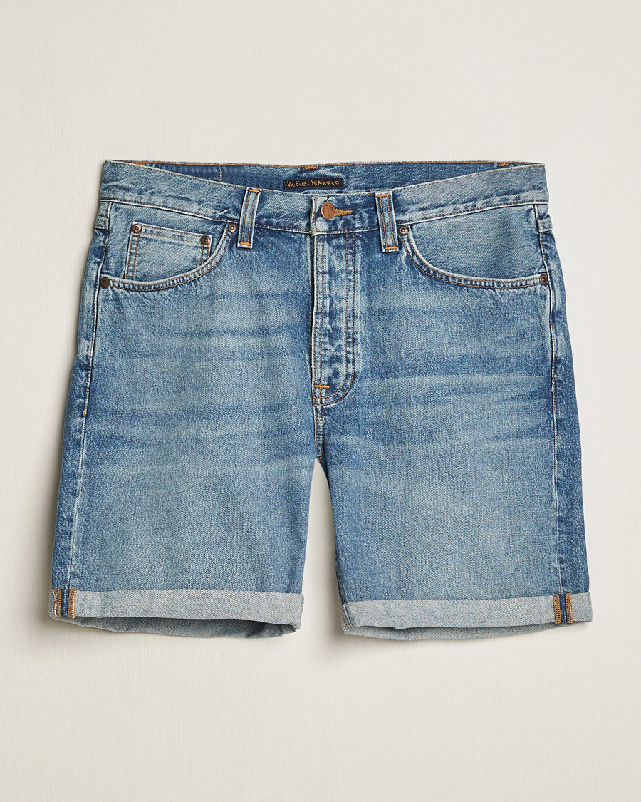 Men | Shorts | Nudie Jeans | Josh Denim Shorts Blue Haze