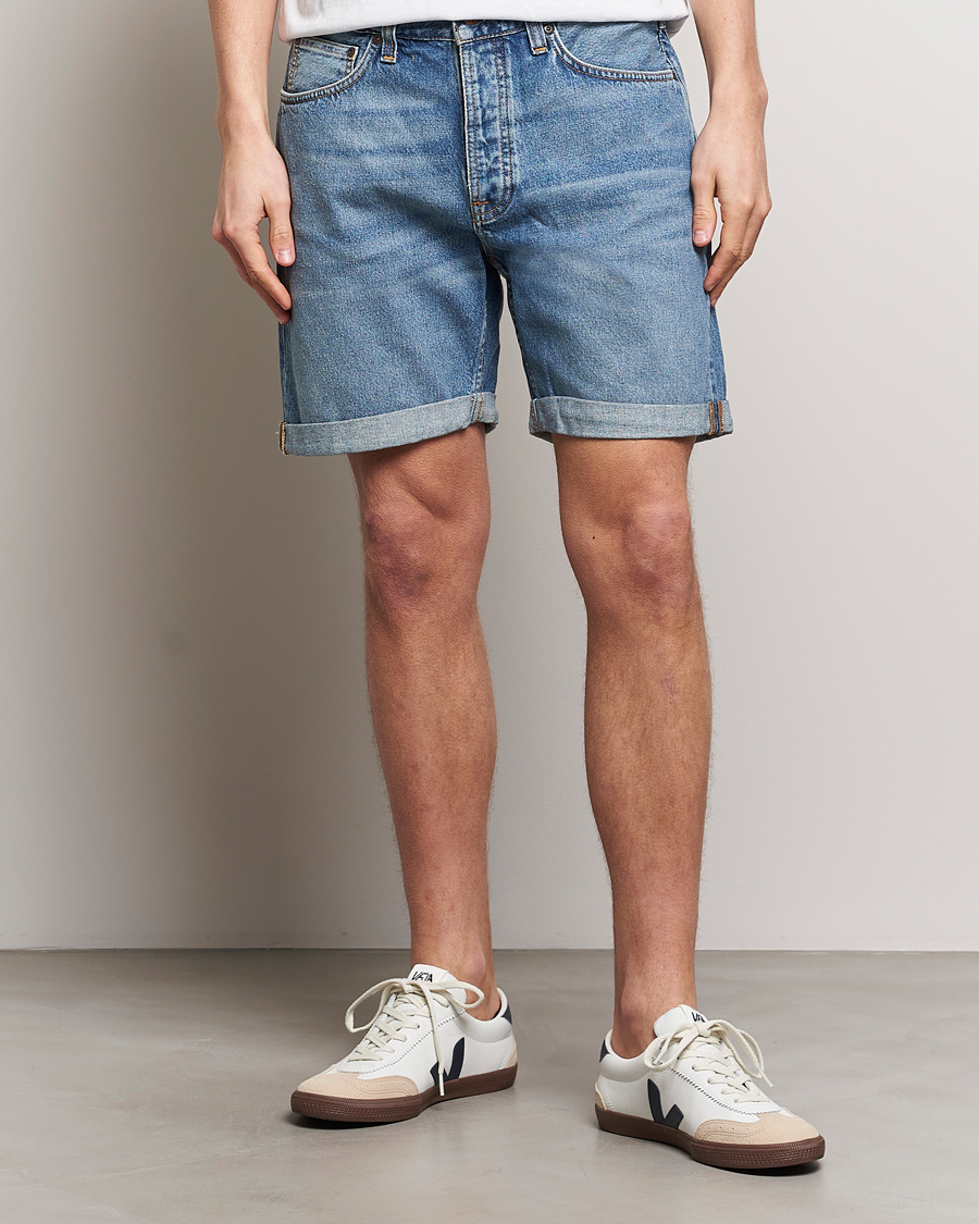 Men | Shorts | Nudie Jeans | Josh Denim Shorts Blue Haze