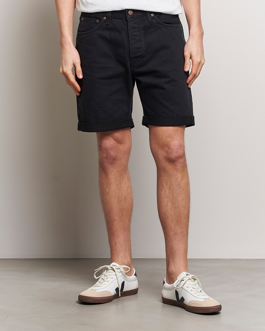 Herr |  | Nudie Jeans | Josh Denim Shorts Aged Black