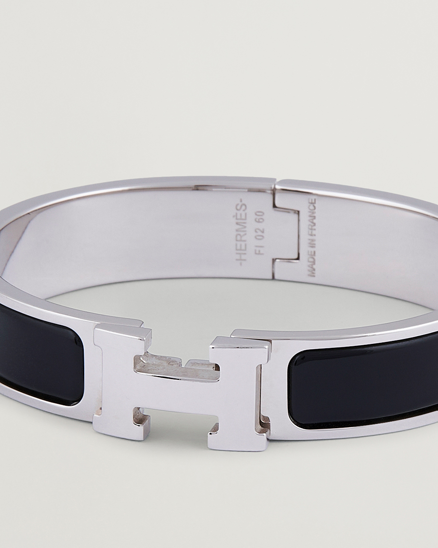 Men | Hermès Pre-Owned Clic H Bracelet Black | Hermès Pre-Owned | Clic H Bracelet Black