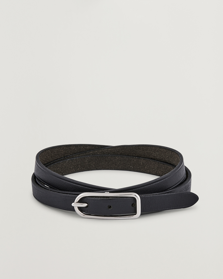 Men | Hermès Pre-Owned API1 Leather Bracelet Black | Hermès Pre-Owned | API1 Leather Bracelet Black