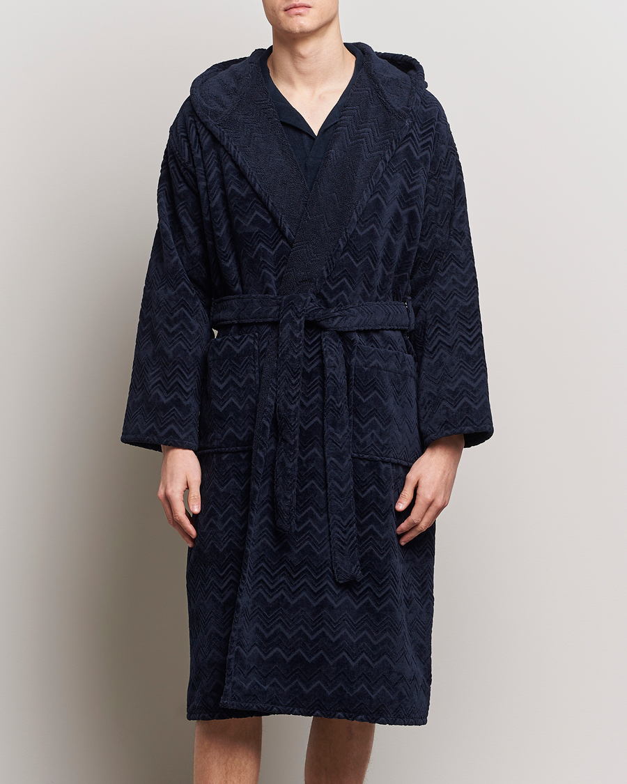 Men | Robes | Missoni Home | Chalk Bath Robe Navy