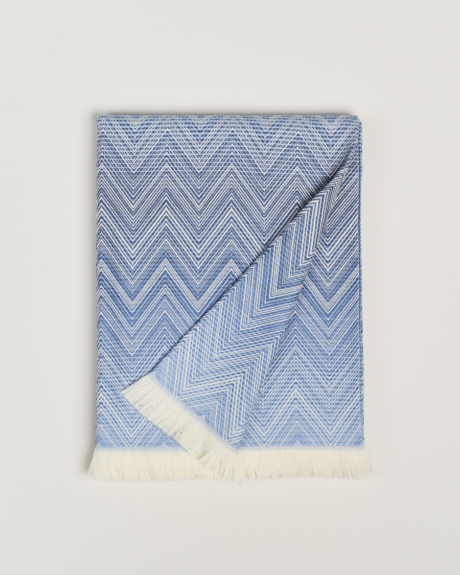 Men | Missoni Home Timmy Wool Throw 130x190cm Blue | Missoni Home | Timmy Wool Throw 130x190cm Blue