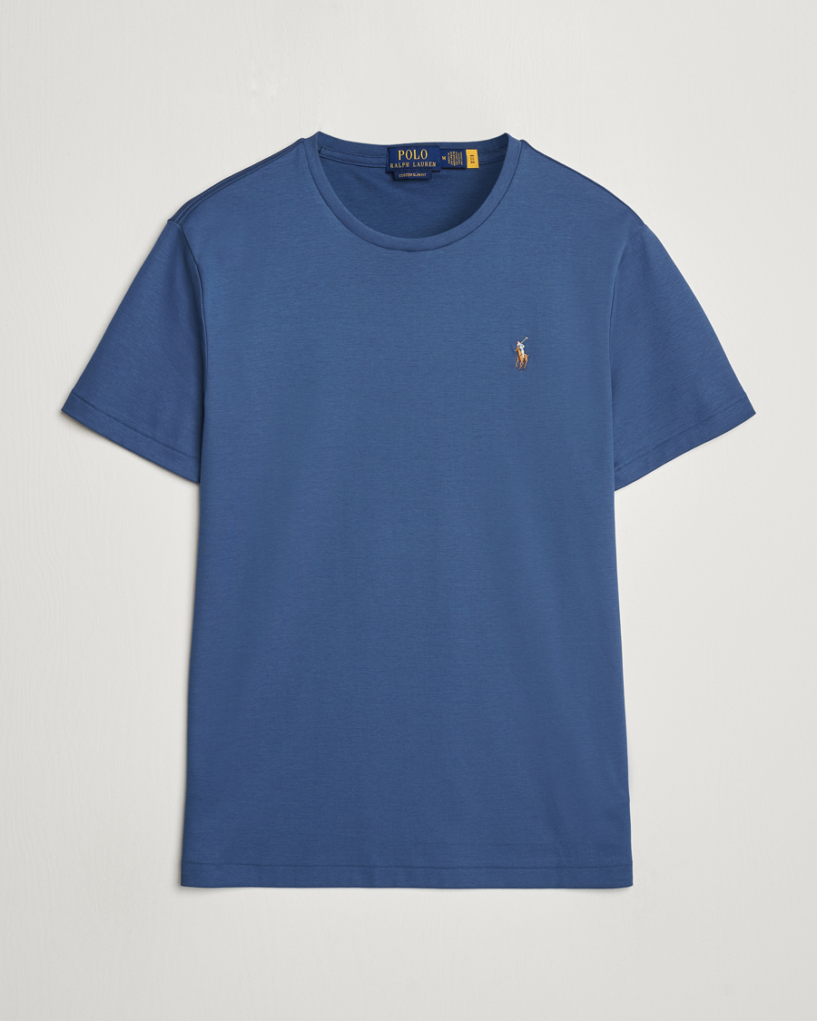 Men | T-Shirts | Polo Ralph Lauren | Luxury Pima Cotton Crew Neck T-Shirt Clancy Blue