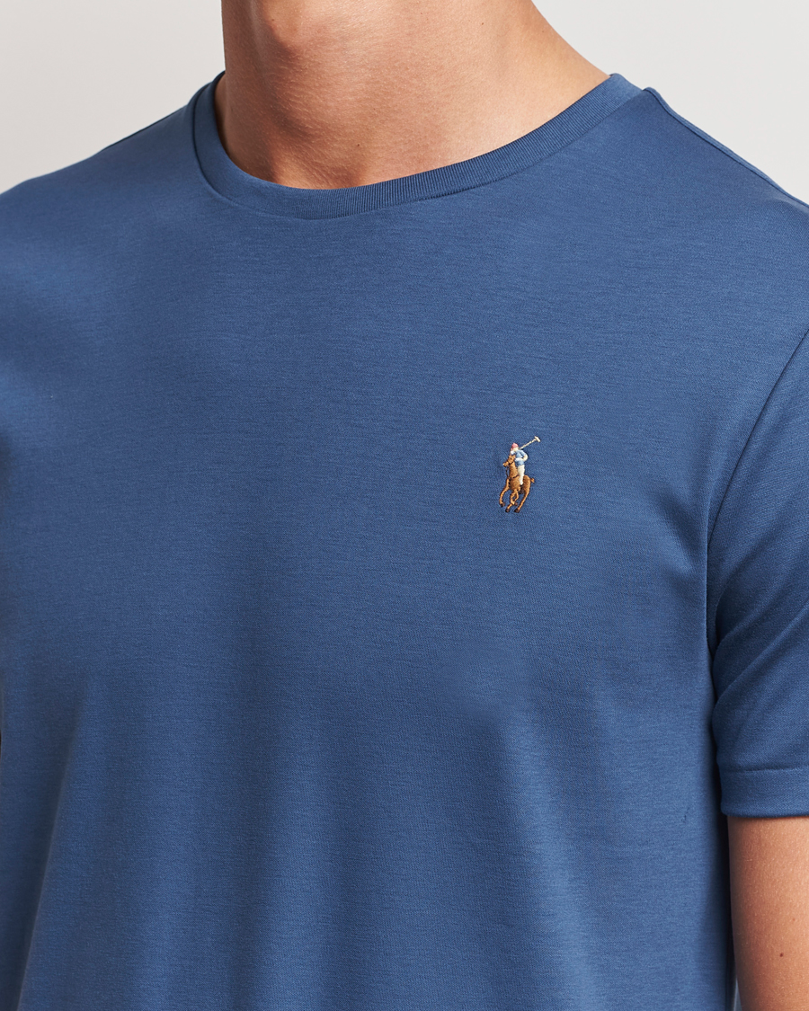 Men | T-Shirts | Polo Ralph Lauren | Luxury Pima Cotton Crew Neck T-Shirt Clancy Blue