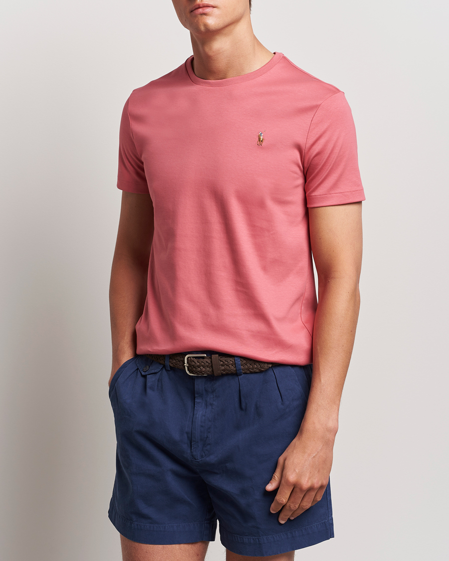 Men |  | Polo Ralph Lauren | Luxury Pima Cotton Crew Neck T-Shirt Adirondack Red