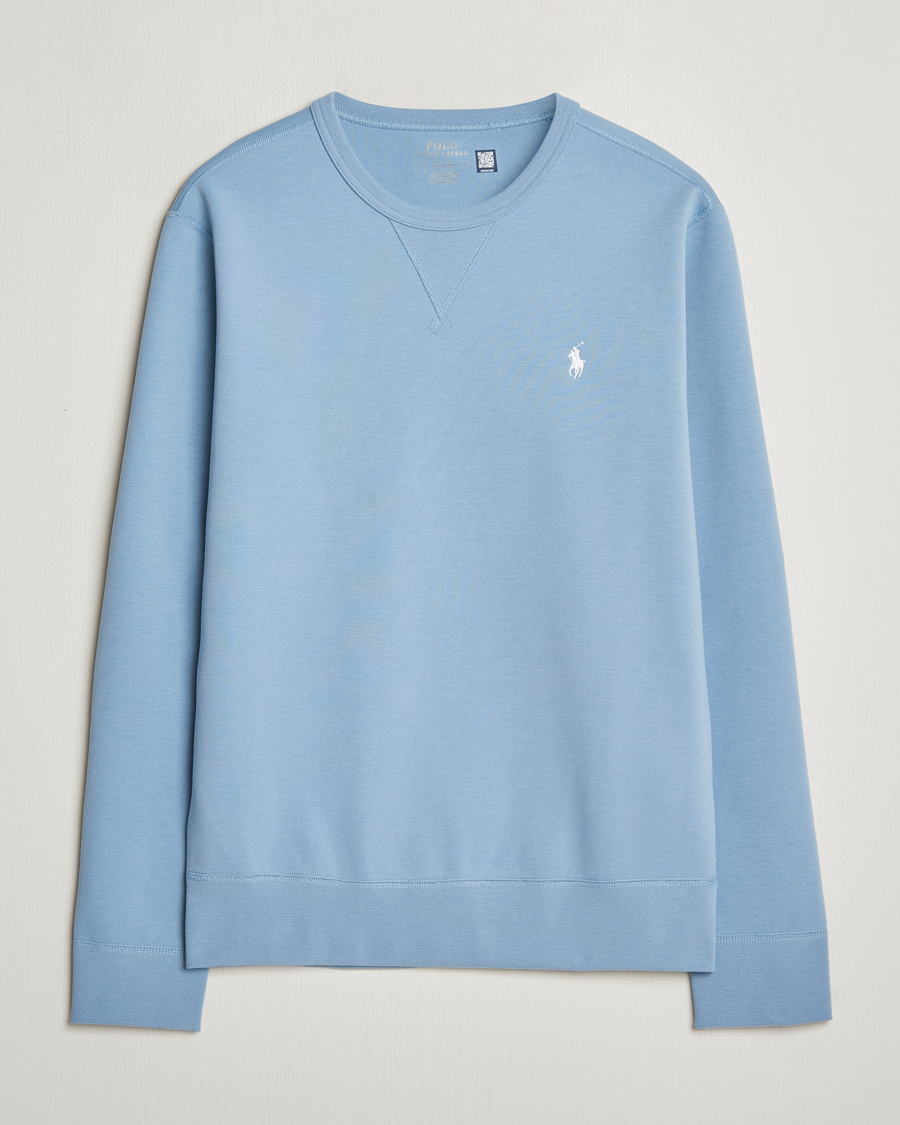 Men | Sweaters & Knitwear | Polo Ralph Lauren | Tech Double Knit Crew Neck Sweatshirt Vessel Blue