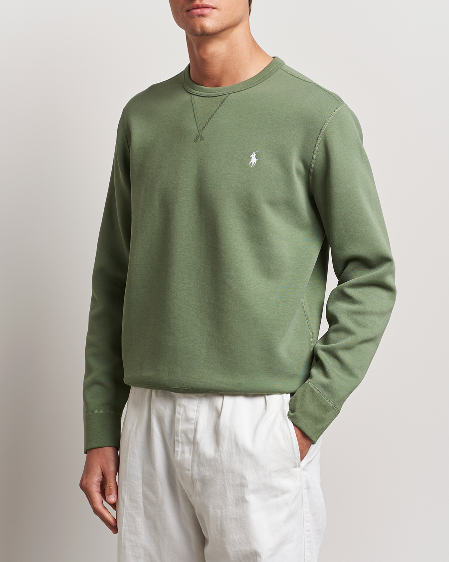Men | Clothing | Polo Ralph Lauren | Tech Double Knit Crew Neck Sweatshirt Cargo Green