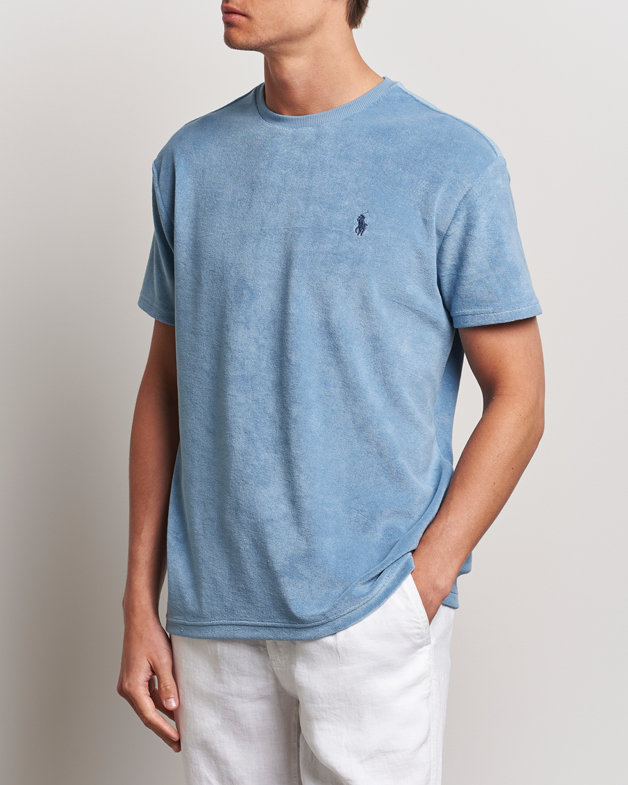 Men |  | Polo Ralph Lauren | Cotton Terry Crew Neck T-shirt Vessel Blue