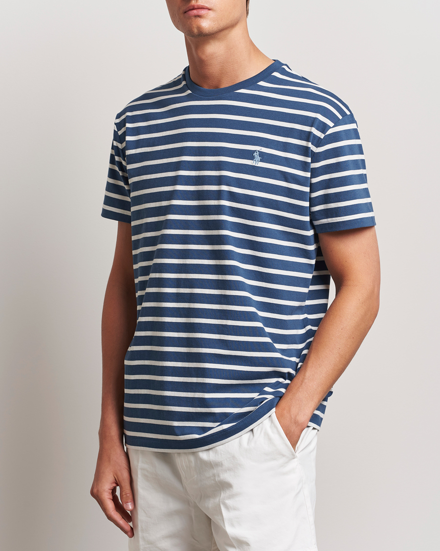 Men | T-Shirts | Polo Ralph Lauren | Striped Crew Neck T-Shirt Clancy Blue/Nevis