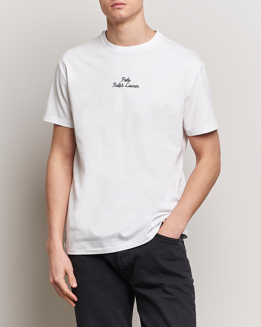 Men | Clothing | Polo Ralph Lauren | Center Logo Crew Neck T-Shirt White