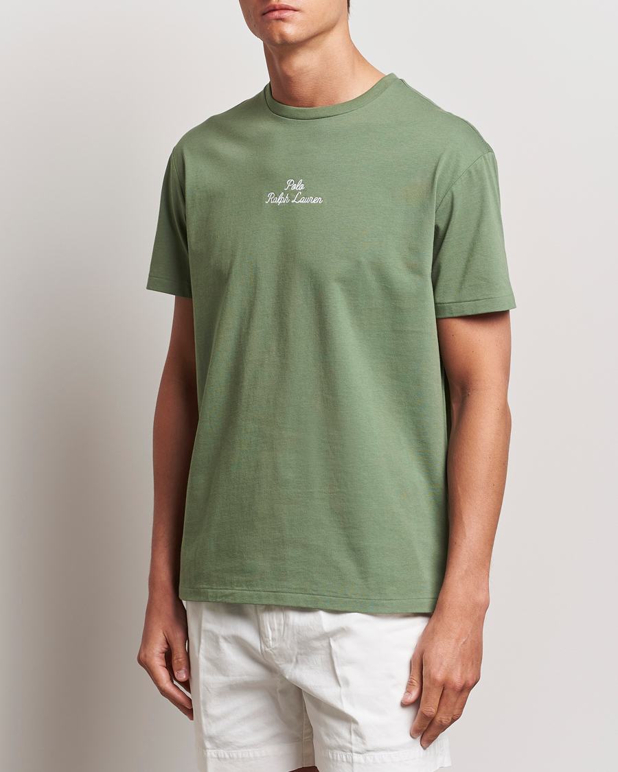 Men | Clothing | Polo Ralph Lauren | Center Logo Crew Neck T-Shirt Cargo Green