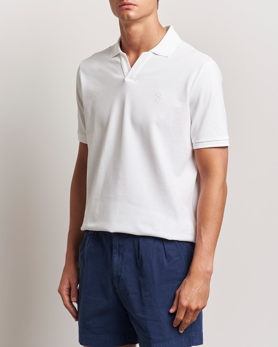 Men | Polo Shirts | Polo Ralph Lauren | Classic Fit Open Collar Polo White