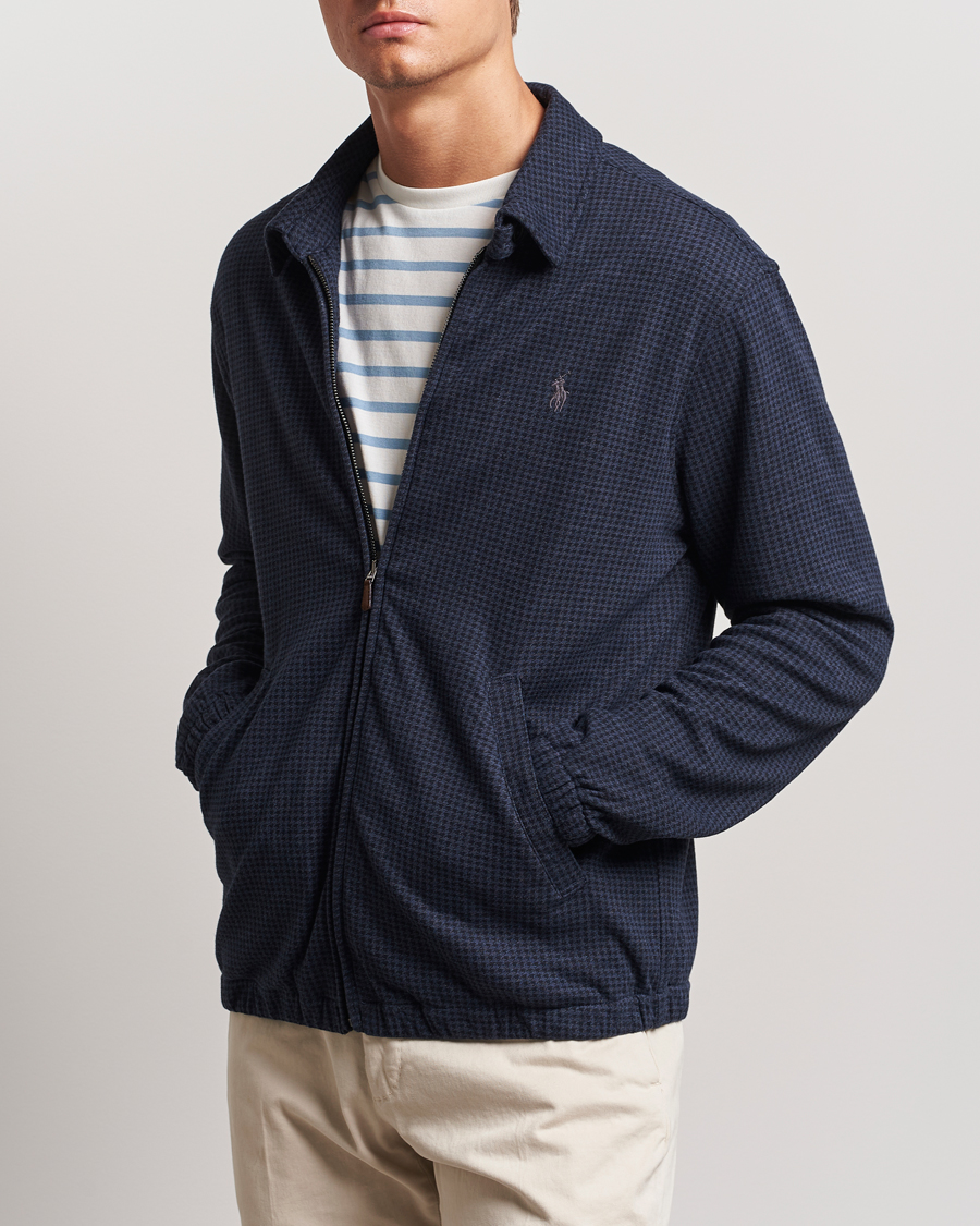 Men |  | Polo Ralph Lauren | Double Knit Dogtooth Baracuda Jacket Vintage Navy
