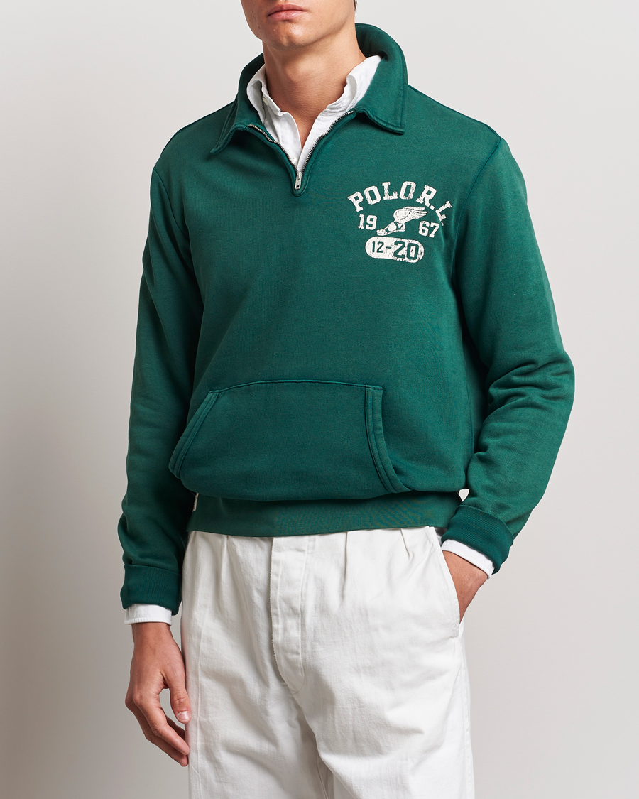 Men | What's new | Polo Ralph Lauren | Graphic Fleece Half Zip Moss Agate
