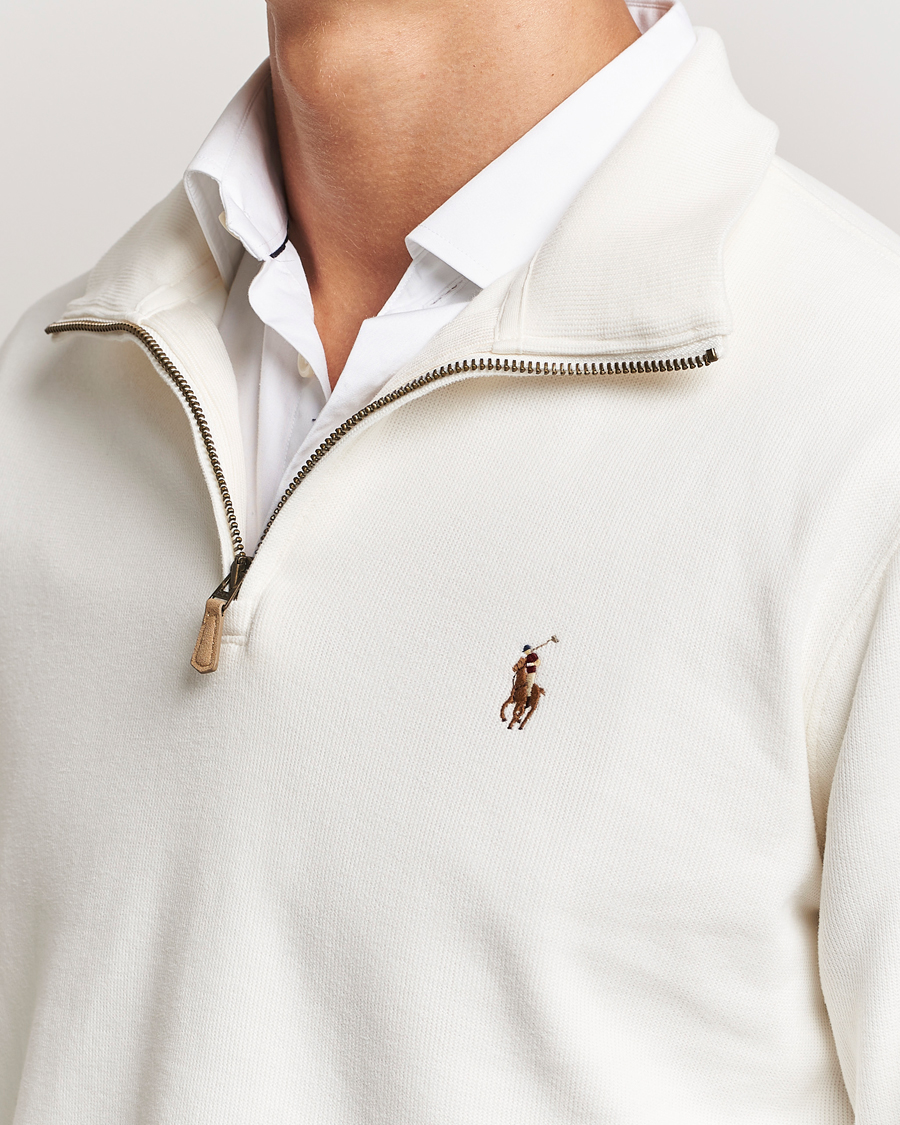 Men | Sweaters & Knitwear | Polo Ralph Lauren | Double Knit Jaquard Half Zip Sweater Nevis