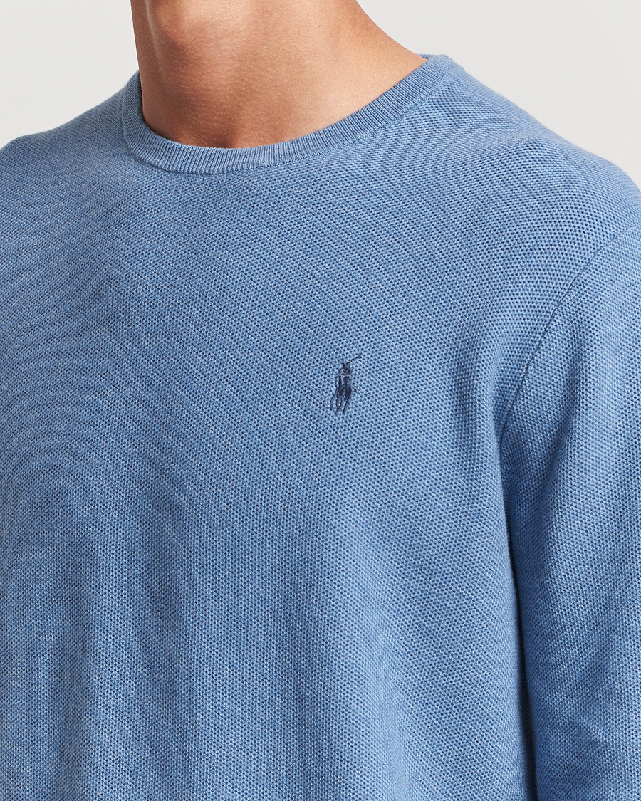 Men | Sweaters & Knitwear | Polo Ralph Lauren | Textured Crew Neck Sweater Lake Heather