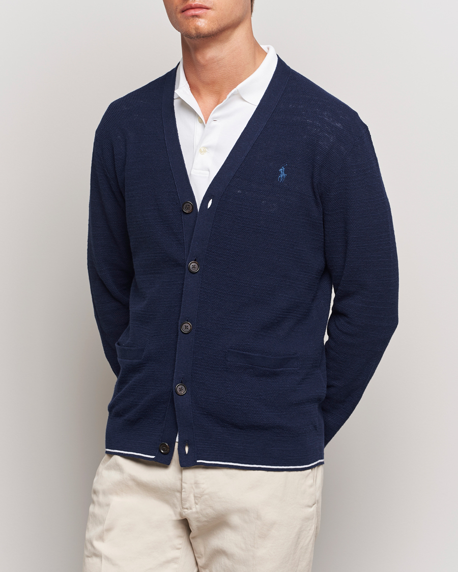Men |  | Polo Ralph Lauren | Textured Knitted Cardigan Bright Navy