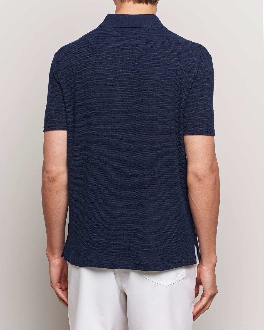Men | Shirts | Polo Ralph Lauren | Textured Knitted Short Sleeve Shirt Bright Navy
