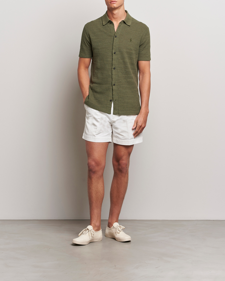 Men | Shirts | Polo Ralph Lauren | Textured Knitted Short Sleeve Shirt Thermal Green
